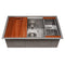 30 In. Garmisch Undermount Single Bowl Satin Stainless Steel Kitchen Sink With Bottom Grid And Accessories