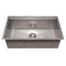 33 In. Garmisch Undermount Single Bowl Satin Stainless Steel Kitchen Sink With Bottom Grid And Accessories