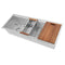 43" Garmisch Undermount Single Bowl Kitchen Sink with Bottom Grid and Accessories