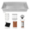 43 in. Garmisch Undermount Single Bowl Satin Stainless Steel Kitchen Sink with Bottom Grid and Accessories