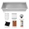 45 In. Garmisch Undermount Single Bowl Stainless Steel Kitchen Sink With Bottom Grid And Accessories
