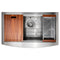 33 In. Moritz Farmhouse Apron Mount Single Bowl Stainless Steel Kitchen Sink With Bottom Grid And Accessories