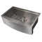33 In. Moritz Farmhouse Apron Mount Single Bowl Stainless Steel Kitchen Sink With Bottom Grid And Accessories