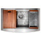 33 In. Moritz Farmhouse Apron Mount Single Bowl Stainless Steel Kitchen Sink With Bottom Grid And Accessories