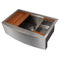 33 In. Moritz Farmhouse Apron Mount Single Bowl Stainless Steel Kitchen Sink With Bottom Grid And Accessories