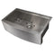 33 In. Moritz Farmhouse Apron Mount Single Bowl Stainless Steel Kitchen Sink With Bottom Grid And Accessories