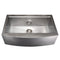 33 In. Moritz Farmhouse Apron Mount Single Bowl Satin Stainless Steel Kitchen Sink With Bottom Grid And Accessories
