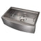 33 In. Moritz Farmhouse Apron Mount Single Bowl Satin Stainless Steel Kitchen Sink With Bottom Grid And Accessories