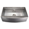 33 In. Moritz Farmhouse Apron Mount Single Bowl Satin Stainless Steel Kitchen Sink With Bottom Grid And Accessories