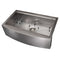 33 In. Moritz Farmhouse Apron Mount Single Bowl Satin Stainless Steel Kitchen Sink With Bottom Grid And Accessories