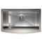33 In. Moritz Farmhouse Apron Mount Single Bowl Satin Stainless Steel Kitchen Sink With Bottom Grid And Accessories