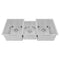 45 In. Breckenridge Undermount Triple Bowl Satin Stainless Steel Kitchen Sink With Bottom Grid