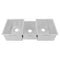 45 In. Breckenridge Undermount Triple Bowl Satin Stainless Steel Kitchen Sink With Bottom Grid