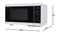 1.1 Cu. Ft. 1000w White Countertop Microwave Oven