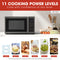 1.4 Cu. Ft. 1100w Black Stainless Steel Countertop Microwave Oven