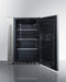 Shallow Depth 24" Wide Outdoor Built-In All-Refrigerator With Slide-Out Storage Compartment