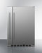 Shallow Depth 24" Wide Outdoor Built-In All-Refrigerator With Slide-Out Storage Compartment