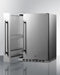 Shallow Depth 24" Wide Outdoor Built-In All-Refrigerator With Slide-Out Storage Compartment