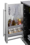 Shallow Depth 24" Wide Outdoor Built-In All-Refrigerator With Slide-Out Storage Compartment