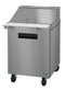 Refrigerator, Single Section Mega Top Prep Table, Stainless Door