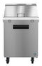 Refrigerator, Single Section Mega Top Prep Table, Stainless Door