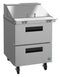 Refrigerator, Single Section Mega Top Prep Table, Stainless Drawers