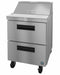 Refrigerator, Single Section Sandwich Prep Table, Stainless Drawers
