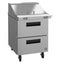 Refrigerator, Single Section Mega Top Prep Table, Stainless Drawers