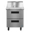 Refrigerator, Single Section Mega Top Prep Table, Stainless Drawers