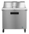 Refrigerator, Single Section Mega Top Prep Table, Stainless Door