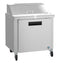 Refrigerator, Single Section Sandwich Prep Table, Stainless Door