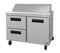 Refrigerator, Two Section Sandwich Prep Table, Drawer/Door Combo