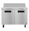 Refrigerator, Two Section Sandwich Prep Table, Stainless Doors