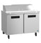 Refrigerator, Two Section Sandwich Prep Table, Stainless Doors