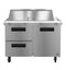 Refrigerator, Two Section Mega Top Prep Table, Drawer/Door Combo