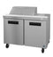 Refrigerator, Two Section Sandwich Prep Table, Stainless Doors