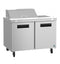 Refrigerator, Two Section Sandwich Prep Table, Stainless Doors