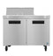 Refrigerator, Two Section Sandwich Prep Table, Stainless Doors