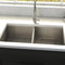 33 In. Anton Undermount Double Bowl Stainless Steel Kitchen Sink With Bottom Grid