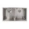 33 In. Anton Undermount Double Bowl Stainless Steel Kitchen Sink With Bottom Grid