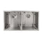 33 In. Anton Undermount Double Bowl Stainless Steel Kitchen Sink With Bottom Grid
