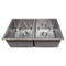 33 In. Anton Undermount Double Bowl Satin Stainless Steel Kitchen Sink With Bottom Grid