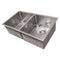33 In. Anton Undermount Double Bowl Satin Stainless Steel Kitchen Sink With Bottom Grid
