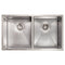 33 In. Anton Undermount Double Bowl Satin Stainless Steel Kitchen Sink With Bottom Grid