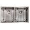 33 In. Anton Undermount Double Bowl Satin Stainless Steel Kitchen Sink With Bottom Grid
