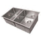 33 In. Anton Undermount Double Bowl Satin Stainless Steel Kitchen Sink With Bottom Grid