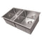 33 In. Anton Undermount Double Bowl Satin Stainless Steel Kitchen Sink With Bottom Grid