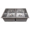 33 In. Anton Undermount Double Bowl Satin Stainless Steel Kitchen Sink With Bottom Grid