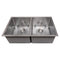 33 In. Anton Undermount Double Bowl Satin Stainless Steel Kitchen Sink With Bottom Grid