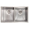 33 In. Anton Undermount Double Bowl Satin Stainless Steel Kitchen Sink With Bottom Grid